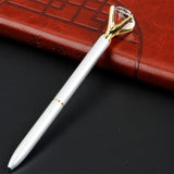 Max Rhinestone Ballpoint Pen High-end Metal Pen Ballpoint Pen  Sliver