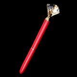 Max Rhinestone Ballpoint Pen High-end Metal Pen Ballpoint Pen  Red