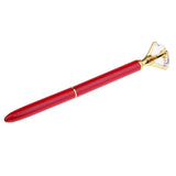 Max Rhinestone Ballpoint Pen High-end Metal Pen Ballpoint Pen  Red