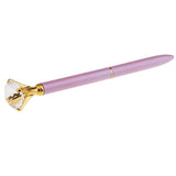 Max Rhinestone Ballpoint Pen High-end Metal Pen Ballpoint Pen  Pink