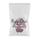 Max Mini Crystal Money Tree Bonsai Style Feng Shui Tree Home Office Decor Purple