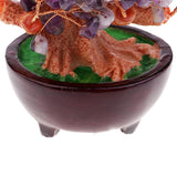 Max Mini Crystal Money Tree Bonsai Style Feng Shui Tree Home Office Decor Purple