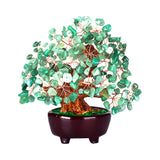 Max Mini Crystal Money Tree Bonsai Style Feng Shui Tree Home Office Decor Green