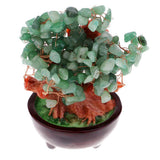 Max Mini Crystal Money Tree Bonsai Style Feng Shui Tree Home Office Decor Green