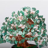 Max Mini Crystal Money Tree Bonsai Style Feng Shui Tree Home Office Decor Green