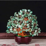Max Mini Crystal Money Tree Bonsai Style Feng Shui Tree Home Office Decor Green