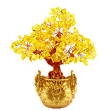 Max Crystal Money Tree Bring Wealth Luck Home Decor Birthday Gift 18cm Yellow