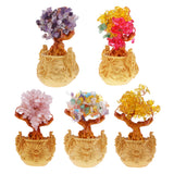 Max Crystal Money Tree Bring Wealth Luck Home Decor Birthday Gift 18cm Yellow