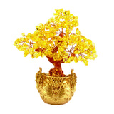 Max Crystal Money Tree Bring Wealth Luck Home Decor Birthday Gift 18cm Yellow