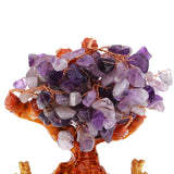 Max Crystal Money Tree Bring Wealth Luck Home Decor Birthday Gift 18cm Purple