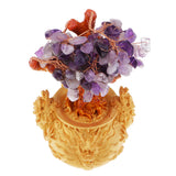 Max Crystal Money Tree Bring Wealth Luck Home Decor Birthday Gift 18cm Purple