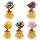 Max Mini Crystal Money Tree Bonsai Style Feng Shui Bring Wealth Luck Pink