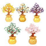 Max Mini Crystal Money Tree Bonsai Style Feng Shui Bring Wealth Luck Pink