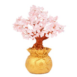 Max Mini Crystal Money Tree Bonsai Style Feng Shui Bring Wealth Luck Pink