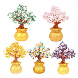 Max Mini Crystal Money Tree Bonsai Style Feng Shui Bring Wealth Luck Pink