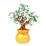 Max Mini Crystal Money Tree Bonsai Style Feng Shui Bring Wealth Luck Green
