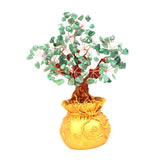 Max Mini Crystal Money Tree Bonsai Style Feng Shui Bring Wealth Luck Green