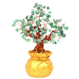 Max Mini Crystal Money Tree Bonsai Style Feng Shui Bring Wealth Luck Green