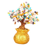 Max Mini Crystal Money Tree Bonsai Style Feng Shui Bring Wealth Luck Multi-Color