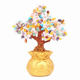Max Mini Crystal Money Tree Bonsai Style Feng Shui Bring Wealth Luck Multi-Color