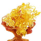 Max Mini Crystal Money Tree Bonsai Style Feng Shui Bring Wealth Luck Yellow