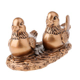 Max Feng Shui Mandarin Ducks for Love and Romance Figurine Statue Decor Copper