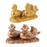 Max Feng Shui Mandarin Ducks for Love and Romance Figurine Statue Decor Copper