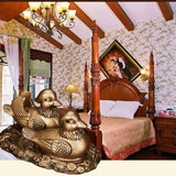 Max Feng Shui Mandarin Ducks for Love and Romance Figurine Statue Decor Copper