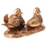 Max Feng Shui Mandarin Ducks for Love and Romance Figurine Statue Decor Copper