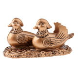 Max Feng Shui Mandarin Ducks for Love and Romance Figurine Statue Decor Copper