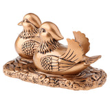 Max Feng Shui Mandarin Ducks for Love and Romance Figurine Statue Decor Copper