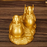 Max Feng Shui Mandarin Ducks for Love and Romance Figurine Statue Decor Gold