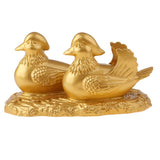 Max Feng Shui Mandarin Ducks for Love and Romance Figurine Statue Decor Gold