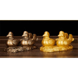 Max Feng Shui Mandarin Ducks for Love and Romance Figurine Statue Decor Gold