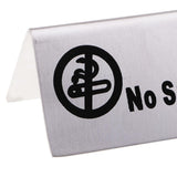 Max 100x 50mm Stainless Steel "No-smoking Signs /Reserved" Table Signs #1