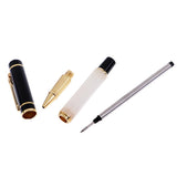 Max Chinese Porcelain with Metal Golden Design Mediun Roller Ballpoint Pen black