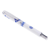 Max Ceramics Rollpoint Pen Chinese Elements Business Pen Tool Gift  Blue flowwer