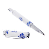 Max Ceramics Rollpoint Pen Chinese Elements Business Pen Tool Gift  Blue flowwer