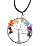 Max Tree Of Life Pendant Necklace Crystal Stone Necklace Women Gift Multi-color