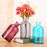 Max Colourful Glass Vase European Style Flower Vase Home Decor Smoky-gray(L)