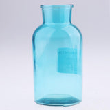 Max Colourful Glass Vase European Style Flower Vase Home Decor Sky-blue(L)