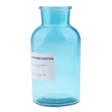 Max Colourful Glass Vase European Style Flower Vase Home Decor Sky-blue(L)