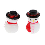 Max Christmas Decorations Snowman Doll Mini Resin Snowman Ornaments Button