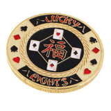 Maxbell Gold Plated Lucky Poker Chip Coin Toys Commemorative Coin Toys Collectible