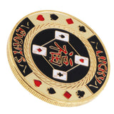 Maxbell Gold Plated Lucky Poker Chip Coin Toys Commemorative Coin Toys Collectible