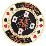 Maxbell Gold Plated Lucky Poker Chip Coin Toys Commemorative Coin Toys Collectible