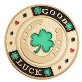 Maxbell Four Leaf Clover Luck Coin Toy Chip Card Commemorative Coin Toys Collectible