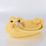 Max Imitation Rattan Plastic Bread Basket Weaving Storage Duck Type Food Basket