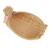 Max Imitation Rattan Plastic Bread Basket Weaving Storage Duck Type Food Basket