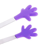 Max Silicone Food Clip Small Palm Stainless Steel Tongs Ice Non-Slip Clip Purple